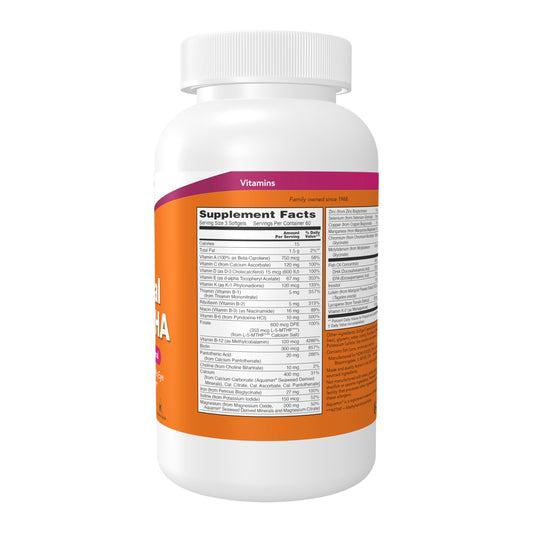 NOW Foods primer plano de softgel, textura y color que facilitan la ingesta