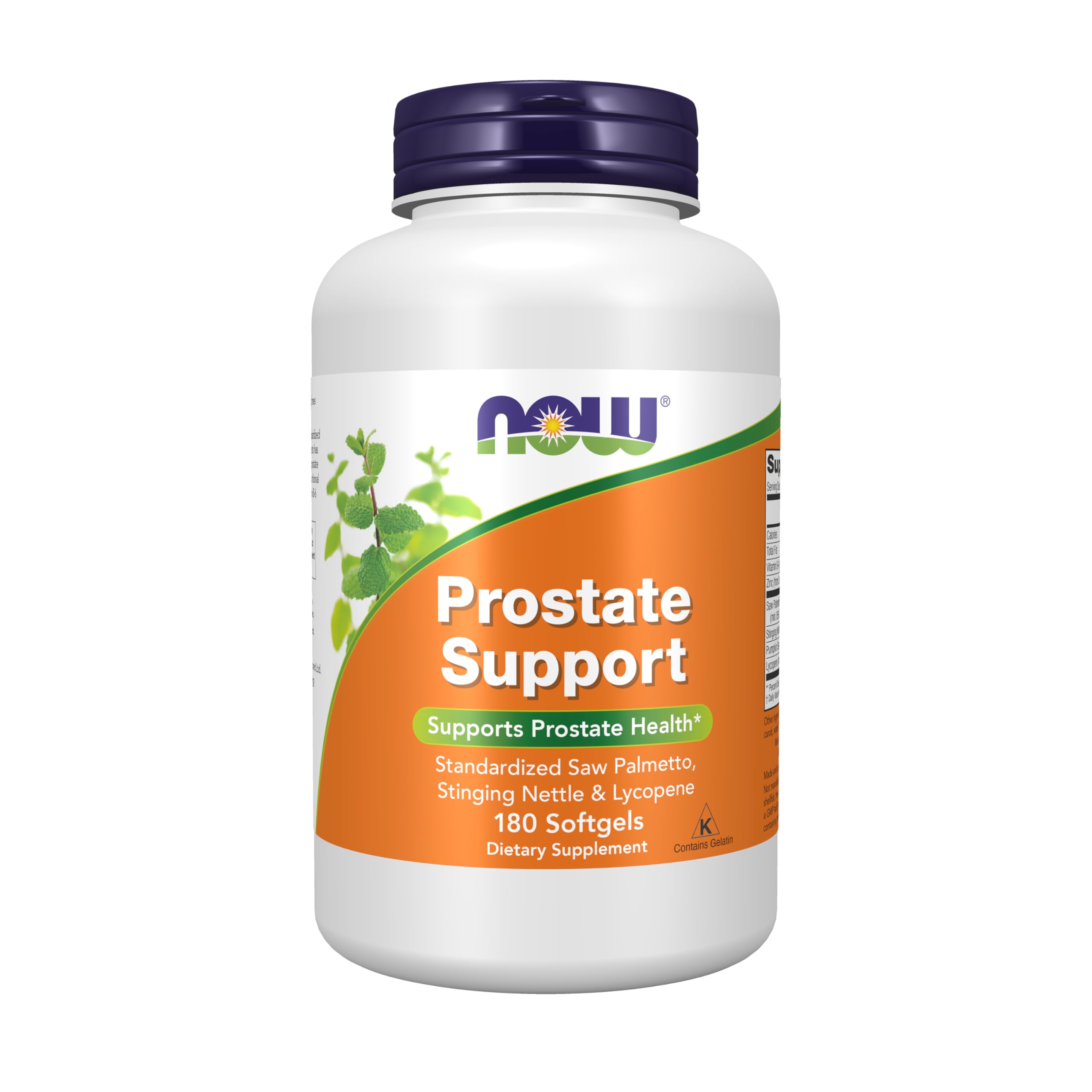 NOW Foods frasco frontal mostrando 180 cápsulas blandas y marca