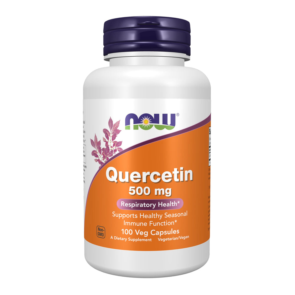 NOW Quercetin frontal del empaque mostrando presentación clara y beneficios
