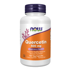 NOW Quercetin frontal del empaque mostrando presentación clara y beneficios