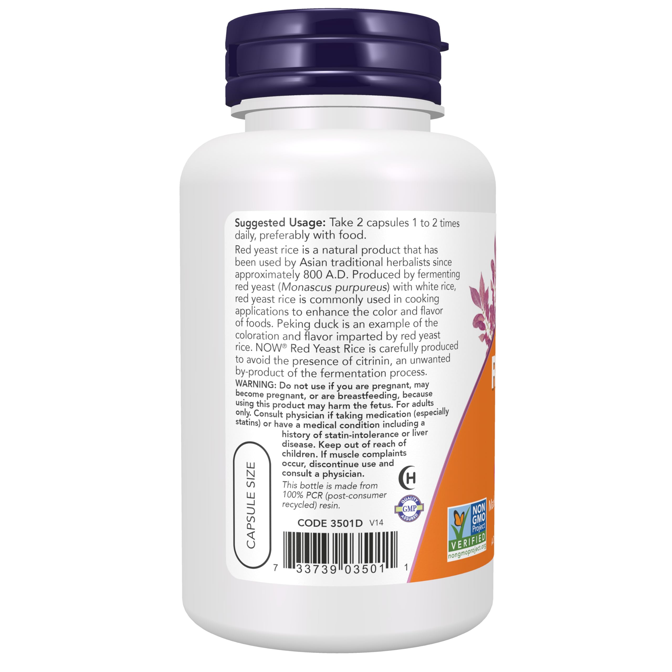 NOW Foods comparación de tamaño de cápsula en la mano para referencia