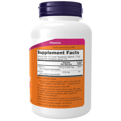 NOW Sodium Ascorbate textura en polvo fino, fácil de mezclar y dosificar
