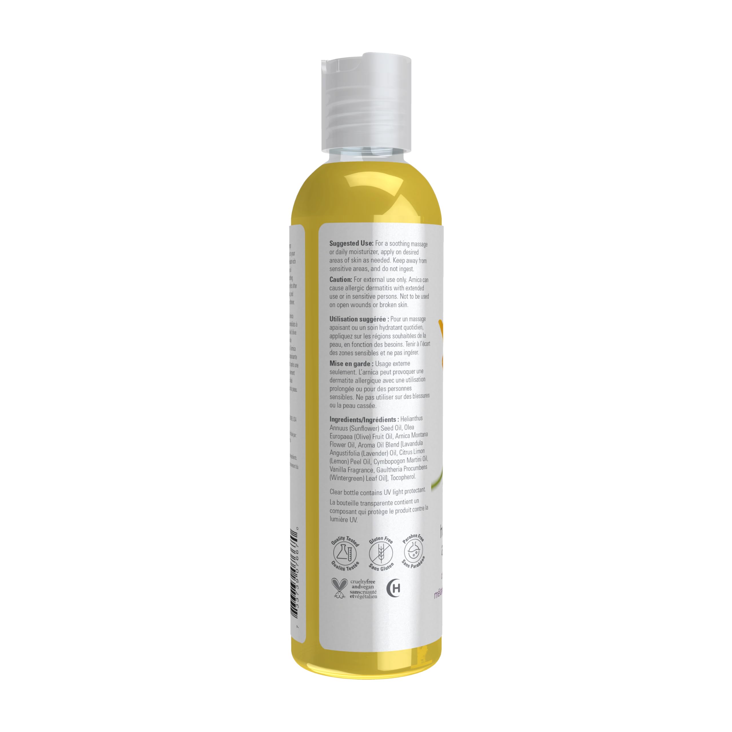 botella NOW Solutions junto a regla para mostrar tamaño y beneficio práctico de 236 ml