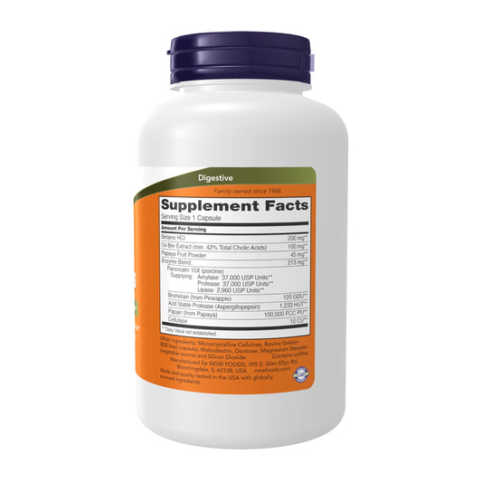 NOW Foods cápsulas en mano para visualización del tamaño y uso