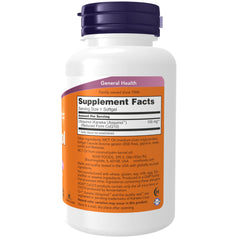 Primer plano de una softgel NOW Ubiquinol que destaca la forma blanda y fácil de tragar