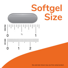 Gota de aceite MCT junto a cápsula NOW Ubiquinol mostrando mejor absorción