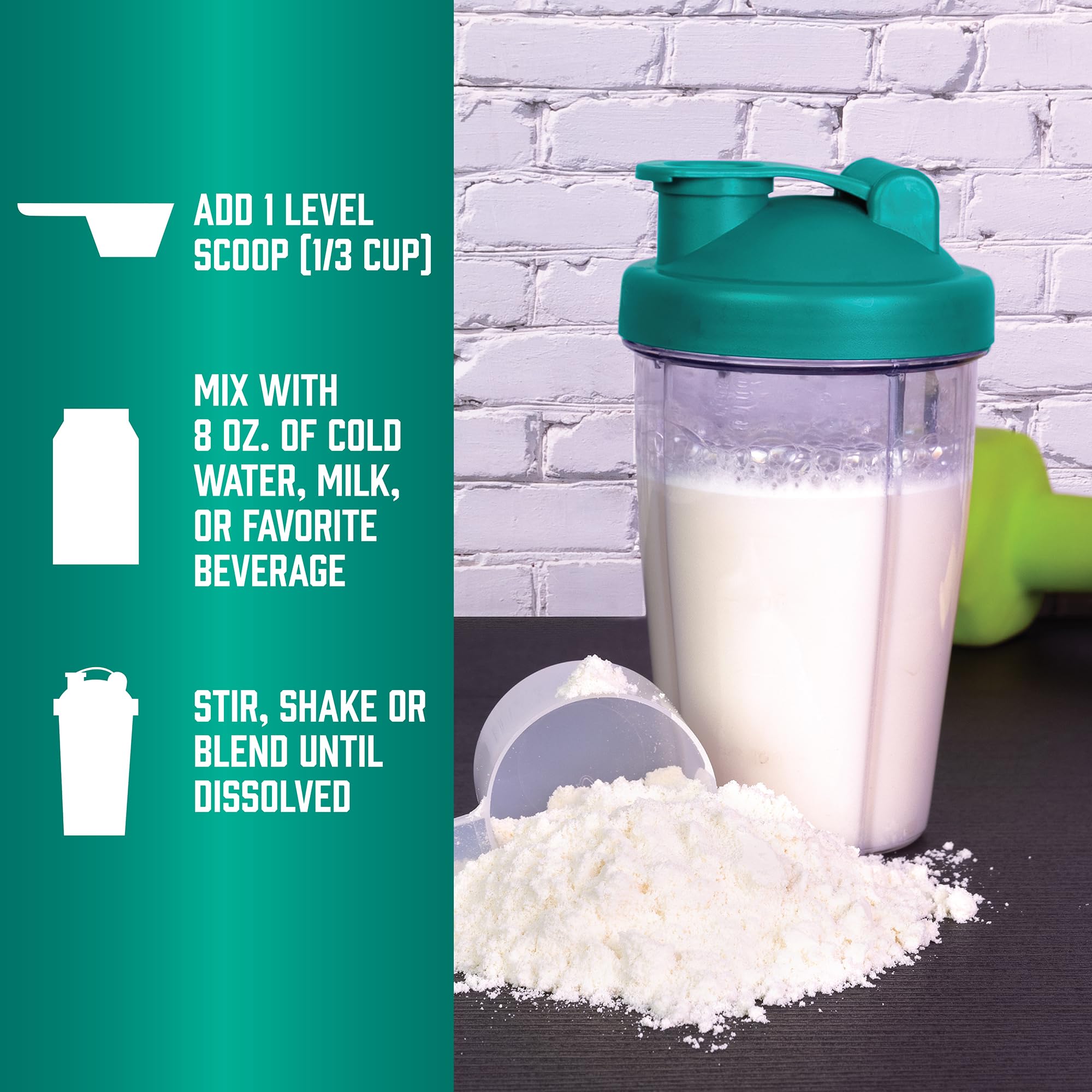 Etiqueta de ingredientes NOW con listado de proteína y BCAAs