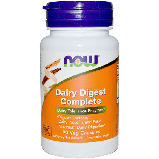 NOW Foods empaque frontal mostrando el producto y beneficio digestivo