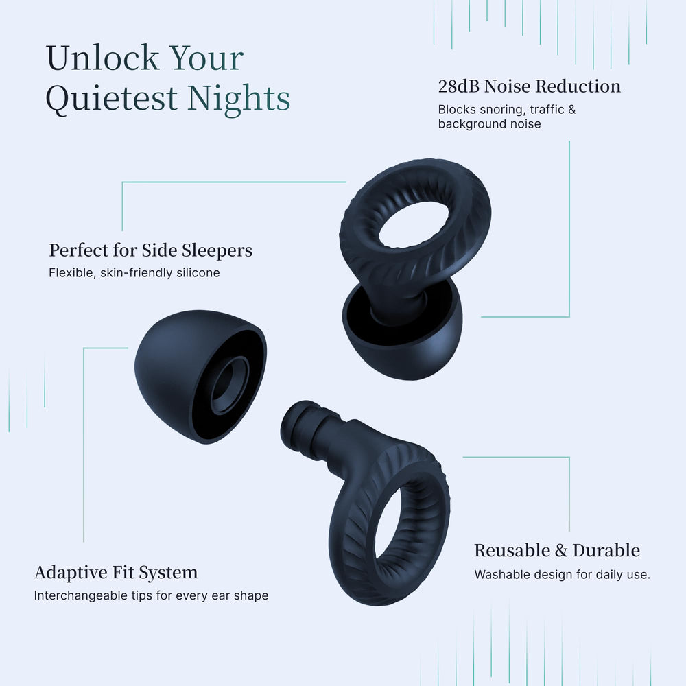 NOX SLEEP tapón en oreja durmiendo de lado para estabilidad nocturna