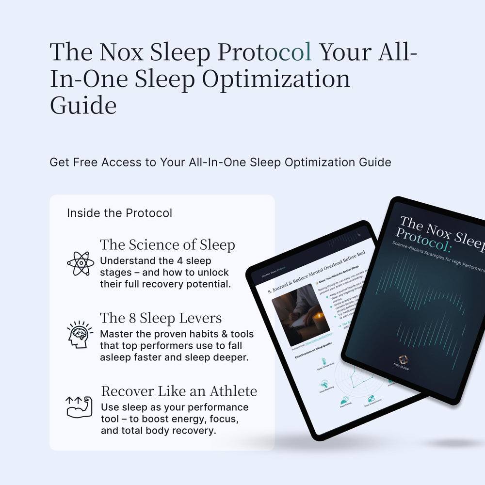 Nox Sleep antifaz junto a un estuche de viaje, facilita transporte y protección