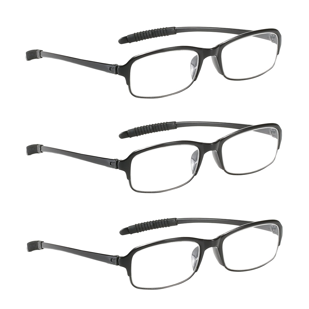 NRDIK vista frontal del set de 3 gafas, diseño negro y práctico