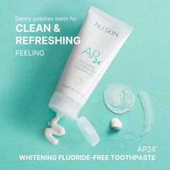 Nu Skin AP 24 uso en cepillo para limpieza visible y frescura