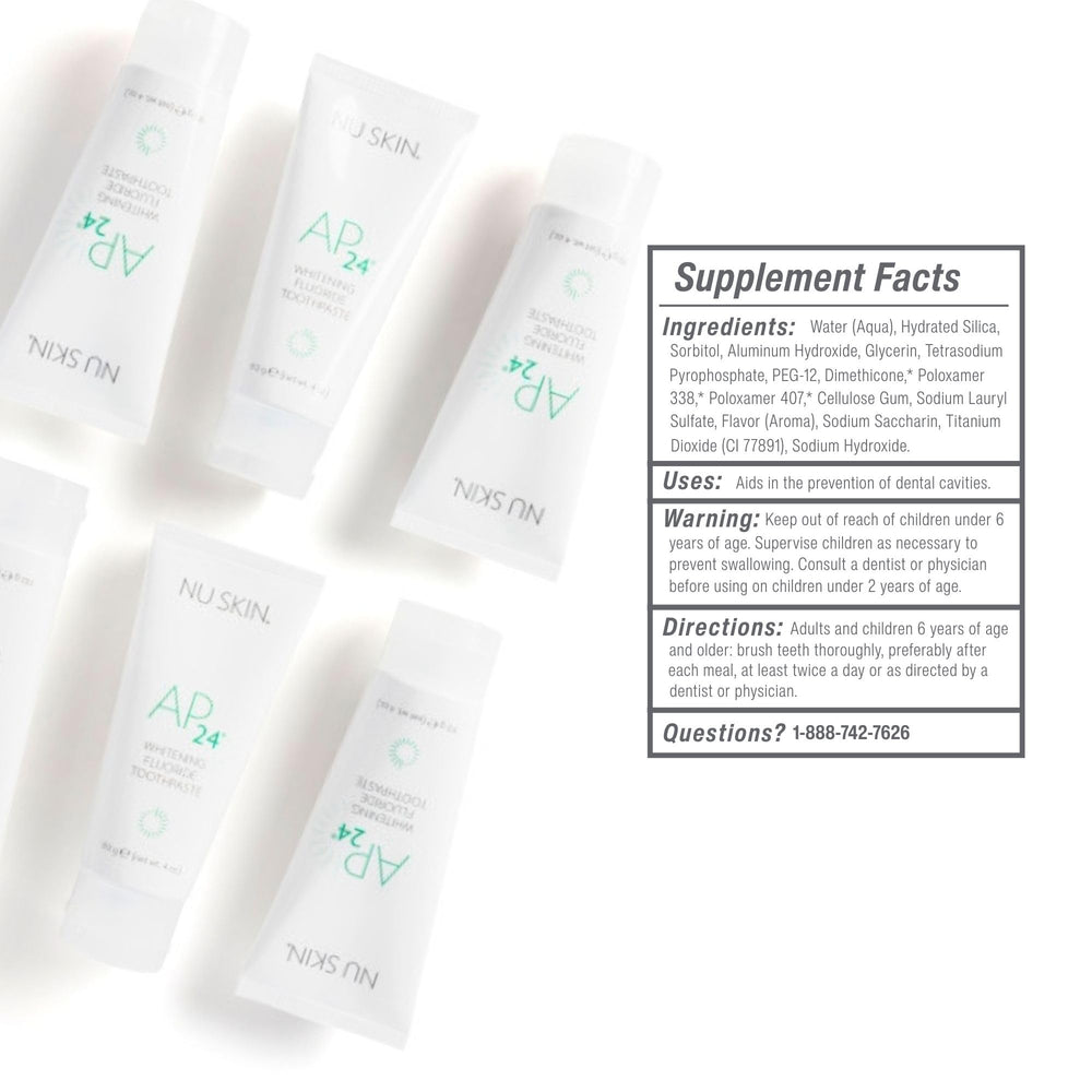 Nu Skin AP 24 comparación de tamaño 4 oz para referencia de escala práctica