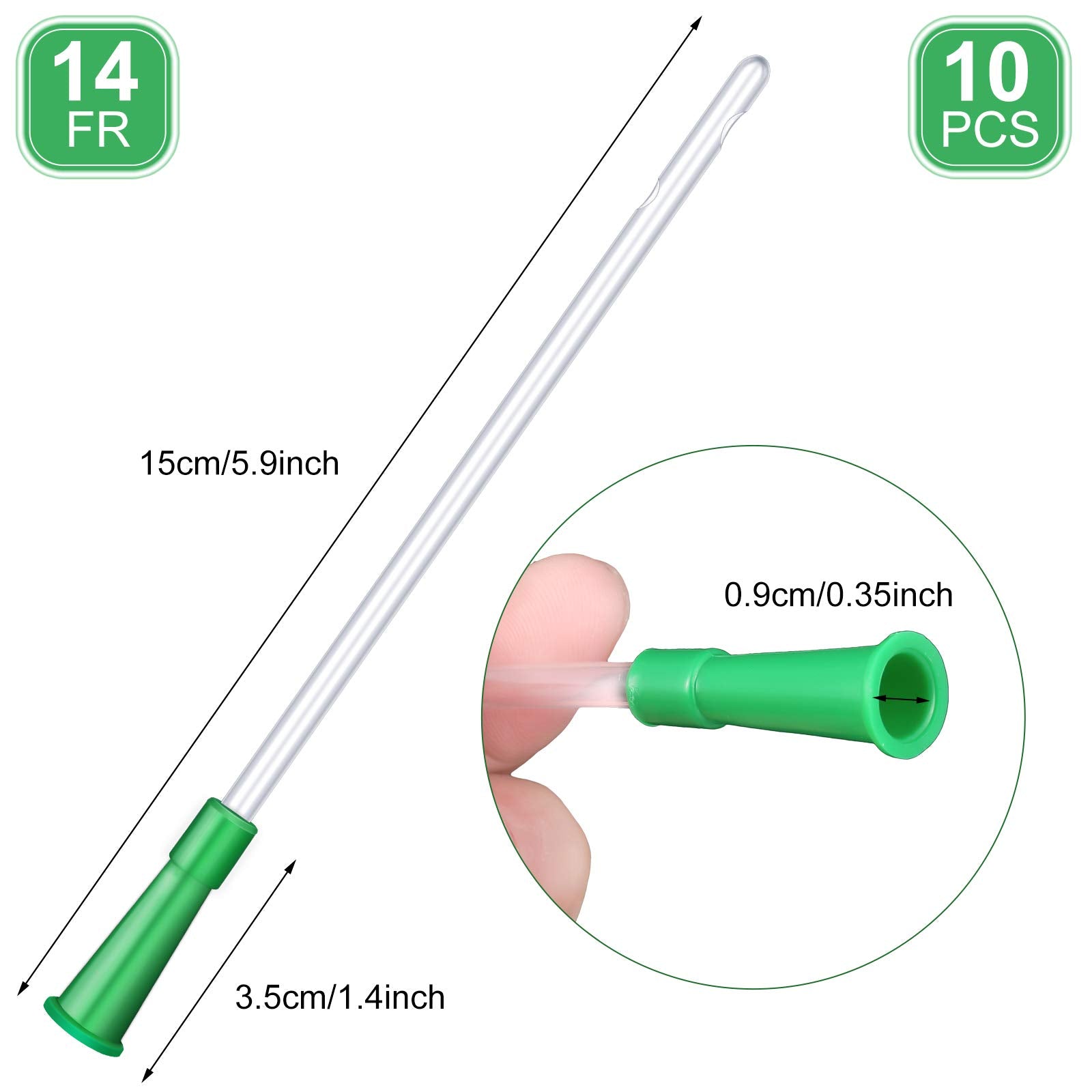 Nuanchu primer plano del extremo redondeado del tubo para inserción más suave