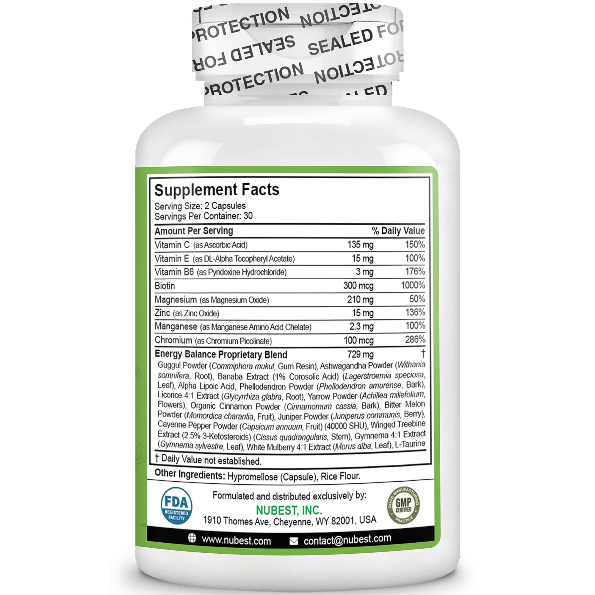 NuBest etiqueta nutricional en primer plano, claridad sobre ingredientes y dosis