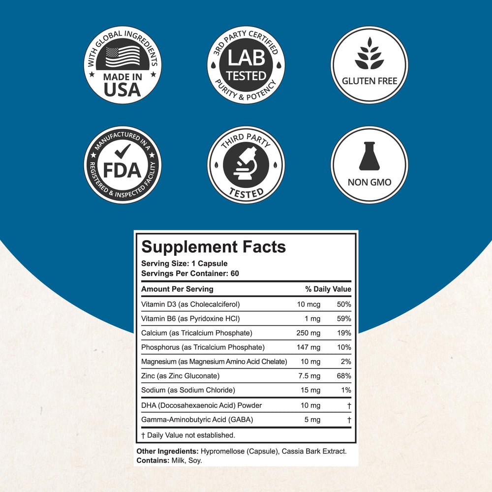Comparación de tamaño de cápsula NuBest Grow Power, fácil de tragar