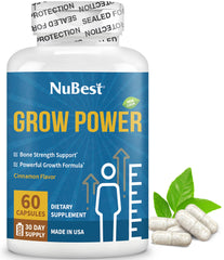 NuBest Grow Power frente del envase mostrando el diseño y beneficios