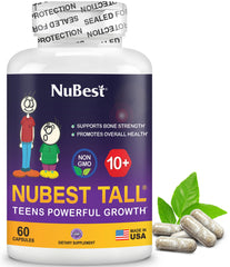 NuBest envase frontal mostrando etiqueta y beneficio óseo