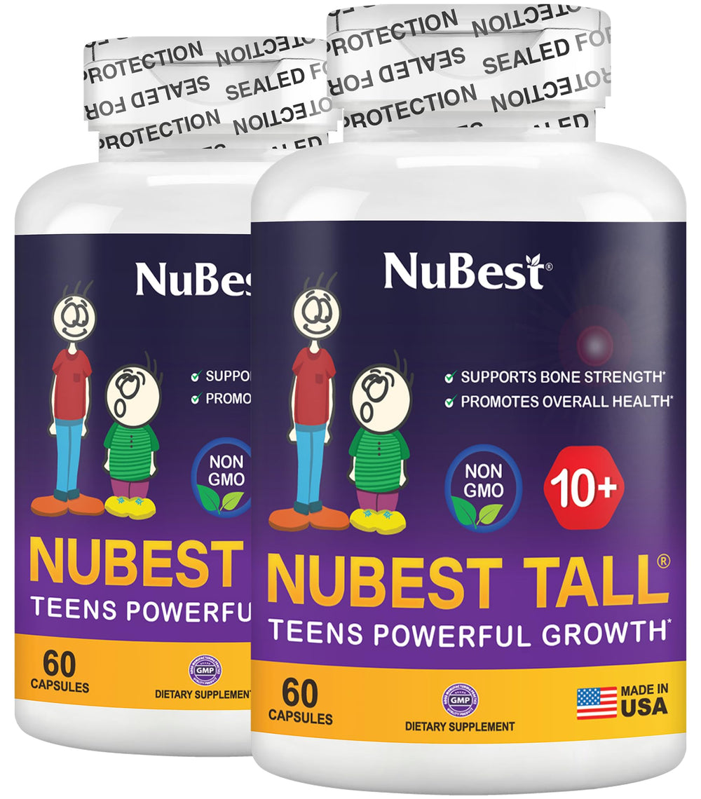 NuBest Tall 10+ frontal del envase mostrando diseño y beneficios