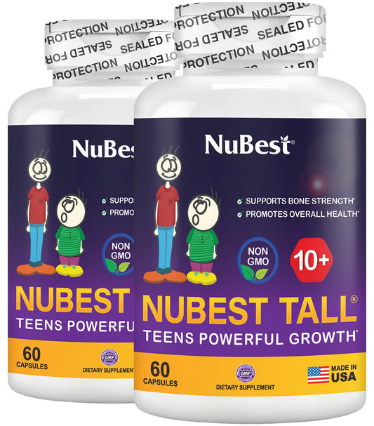 NuBest Tall 10+ frontal del envase mostrando diseño y beneficios