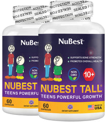 NuBest Tall 10+ frontal del envase mostrando diseño y beneficios