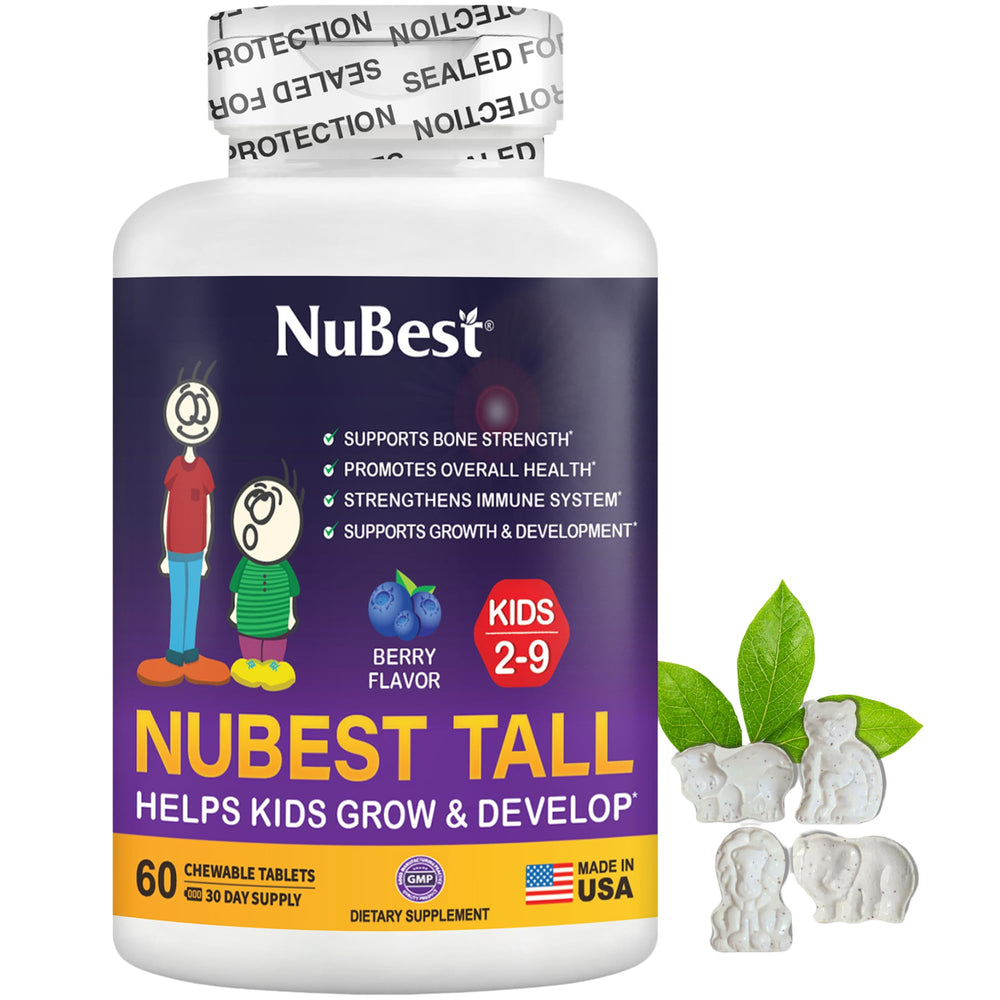 NuBest envase frontal mostrando 60 tabletas y beneficios visibles