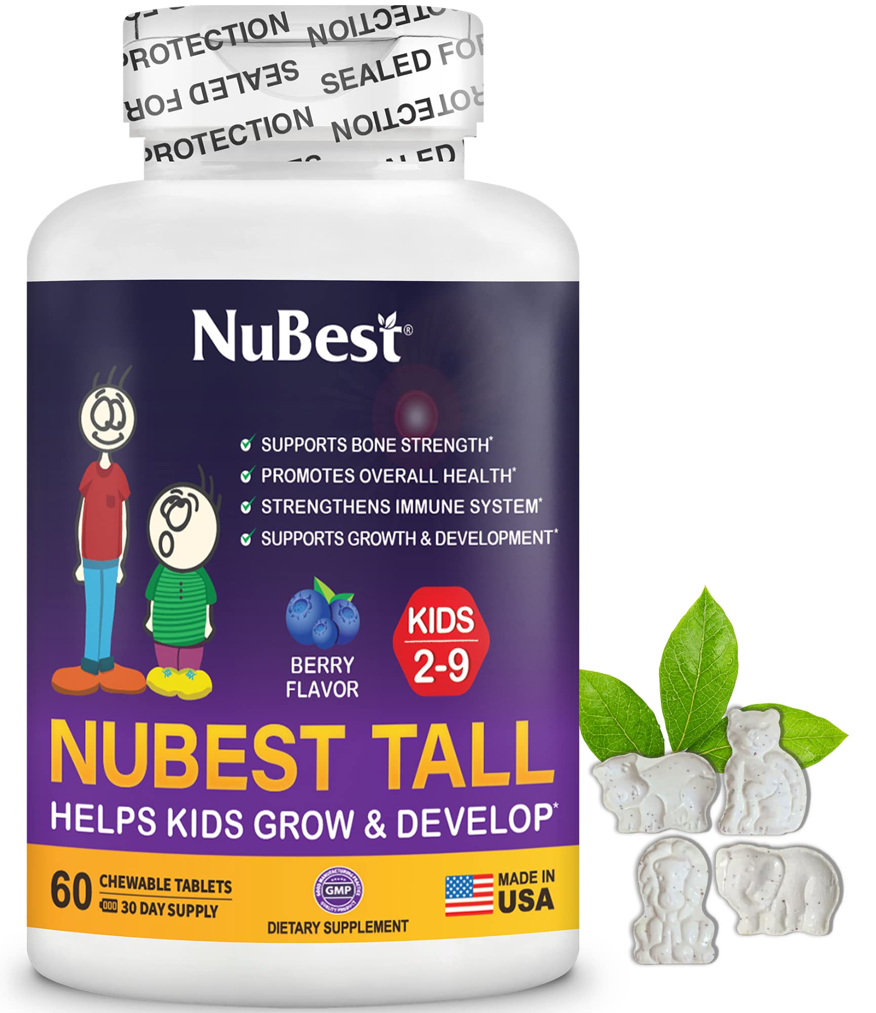 NuBest tabletas en forma de animalitos para fácil aceptación del niño