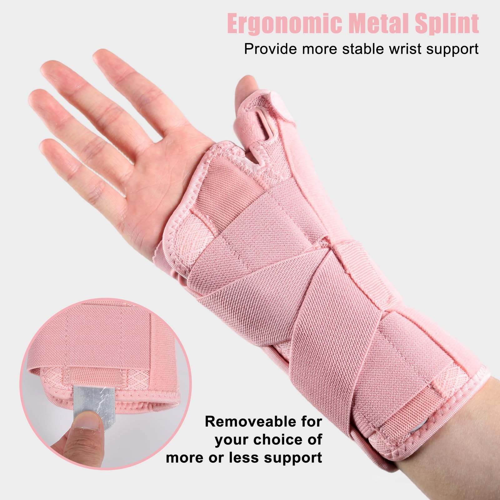 NuCamper primer plano del soporte de pulgar que ofrece fijación estable