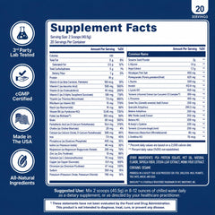 NuEthix Formulations etiqueta con detalles nutricionales y claridad de ingredientes