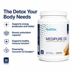NuEthix Formulations primer plano del polvo con textura fina y aporte proteico