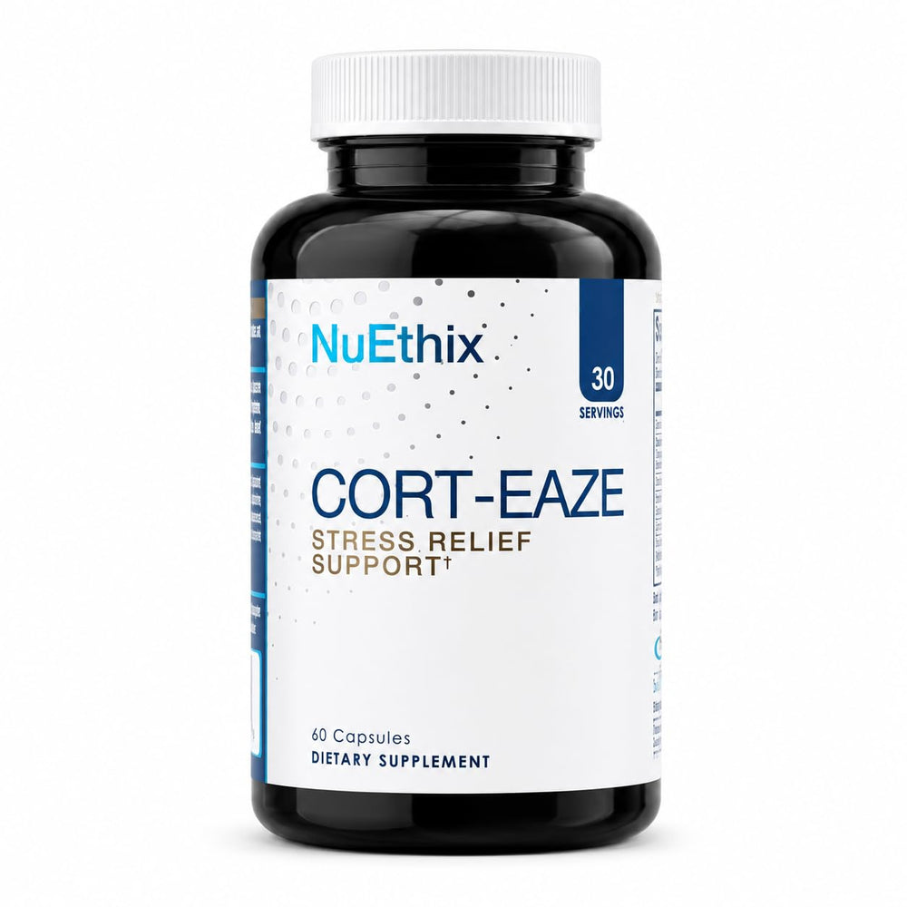 NuEthix Cort-Eaze frontal del envase mostrando diseño y dosis
