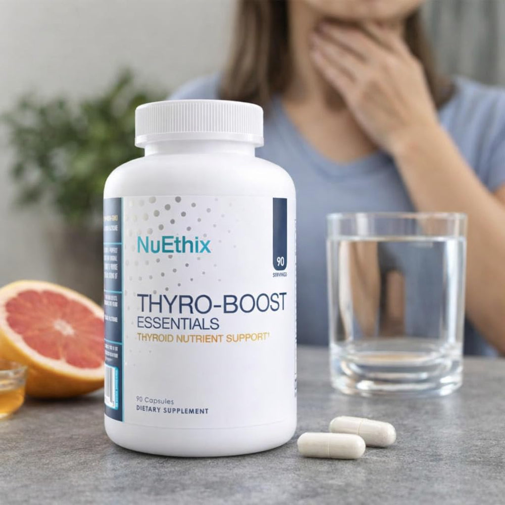NuEthix Formulations detalle de la etiqueta nutricional con información de ingredientes