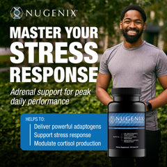Nugenix frasco abierto con cápsulas visibles, facilita la dosificación diaria