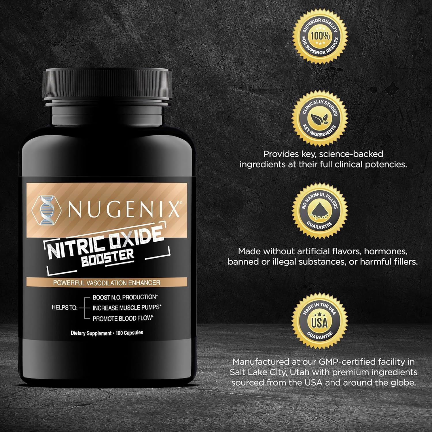 Nugenix cápsulas junto a equipo de gimnasio indicando uso pre-entreno