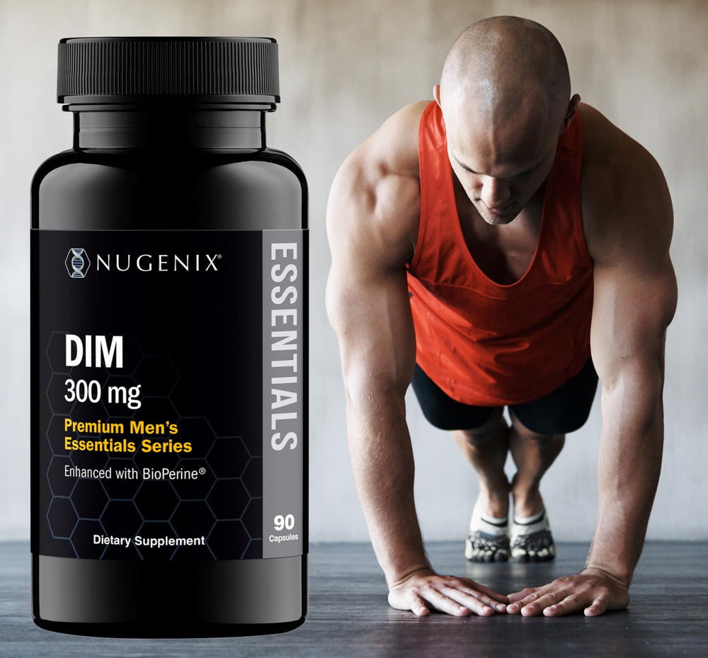 Etiqueta nutricional Nugenix DIM con ingredientes y dosis legibles