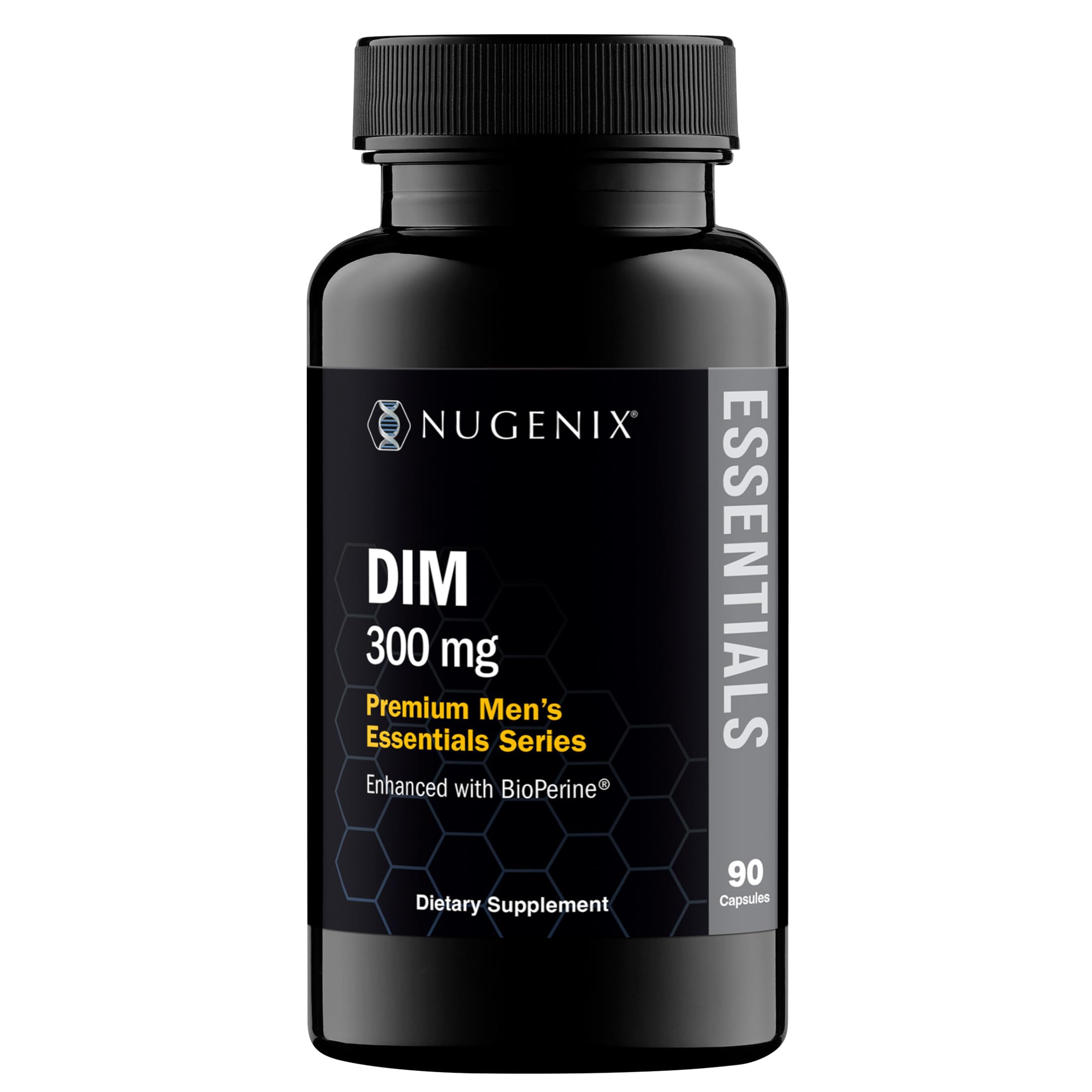 Nugenix envase frontal mostrando 90 cápsulas y beneficios claros