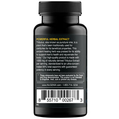Nugenix etiqueta informativa con ingredientes y 95% saponinas