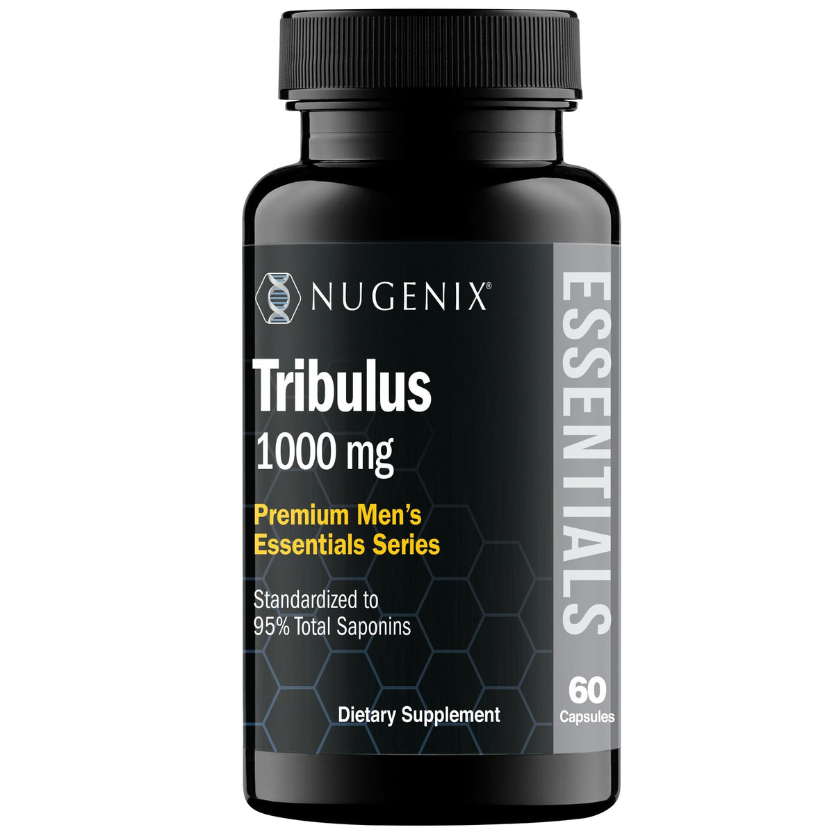 Nugenix frasco frontal mostrando 60 cápsulas y etiqueta clara