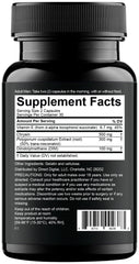 Nugenix Estro-Regulator etiqueta informativa con ingredientes y beneficios claros