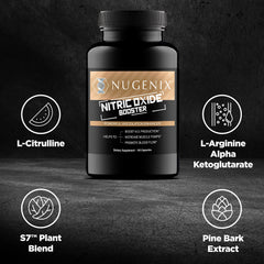 Nugenix etiqueta con información nutricional y dosis claras