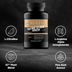 Nugenix etiqueta con lista de ingredientes clave y respaldo clínico