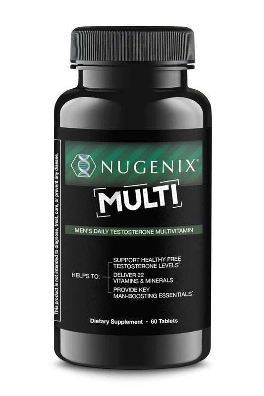 Nugenix frente del empaque mostrando diseño y cantidad 60ct, claridad de comprension