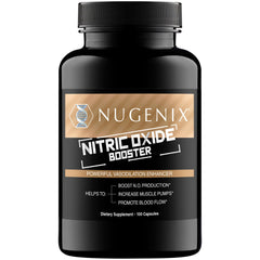 Nugenix frente del envase mostrando diseño y beneficio de rendimiento