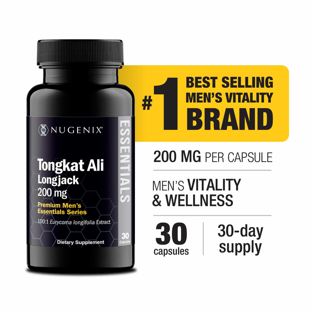 Nugenix Longjack comparación de tamaño en una mano para escala