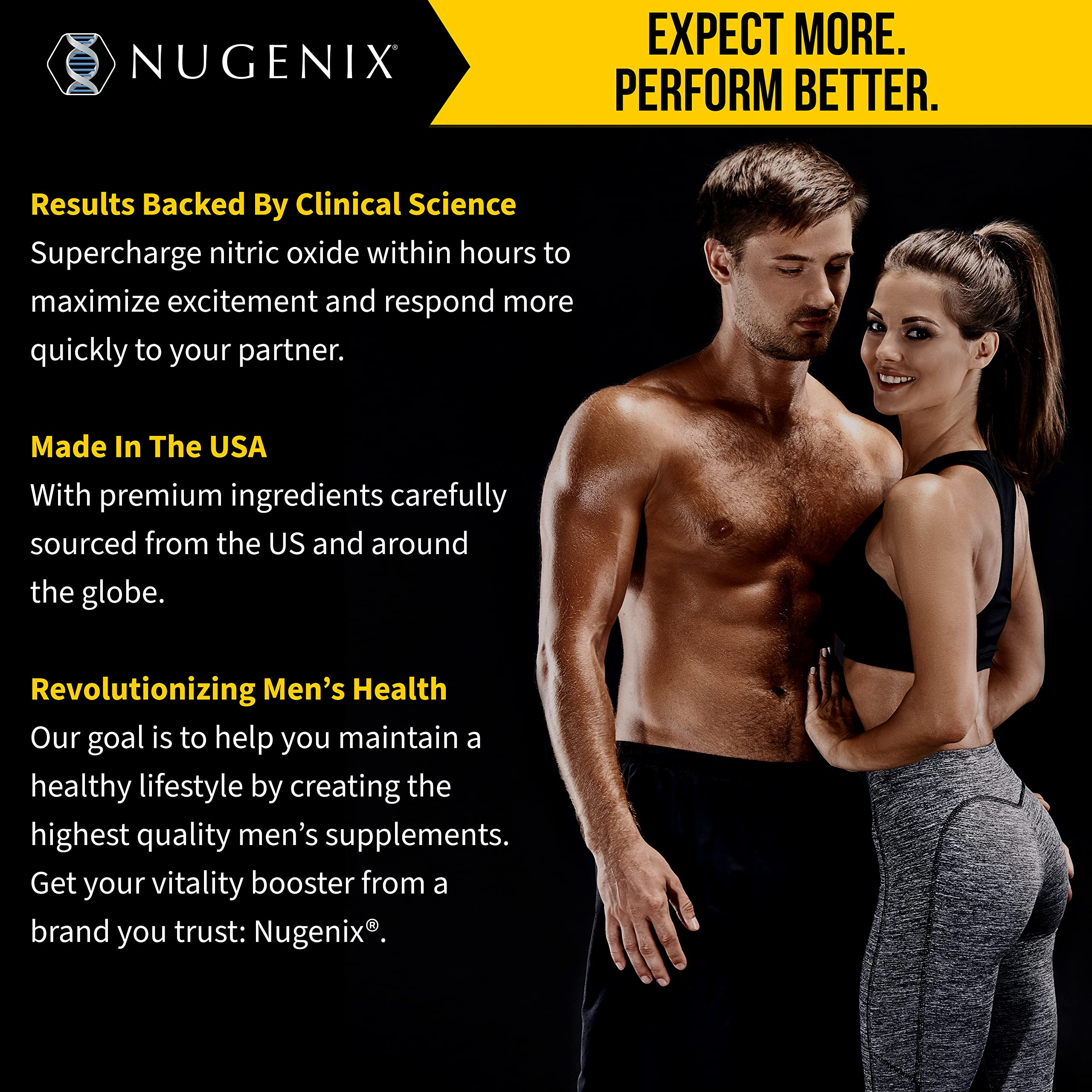 Nugenix Perform sobre fondo deportivo que sugiere aumento de energía