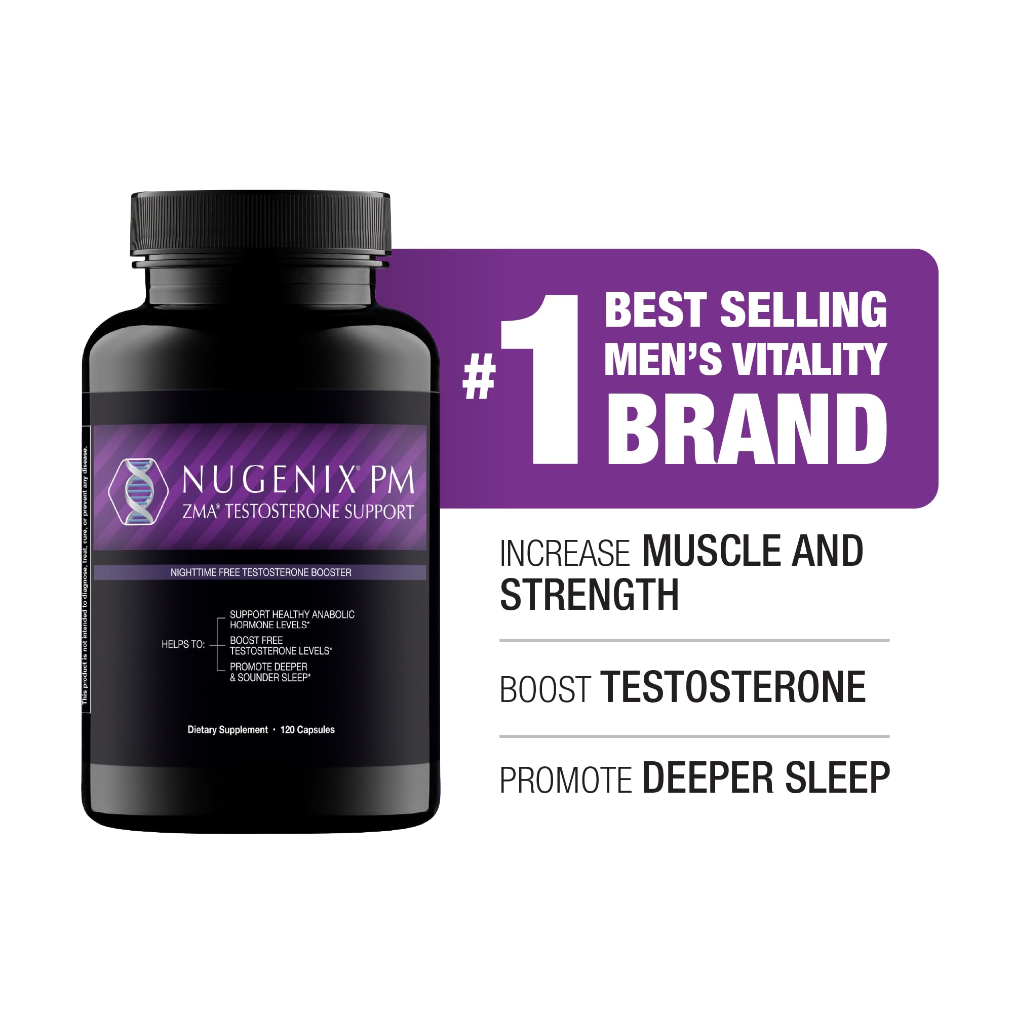 Nugenix PM ZMA etiqueta en detalle con lista de ingredientes clave