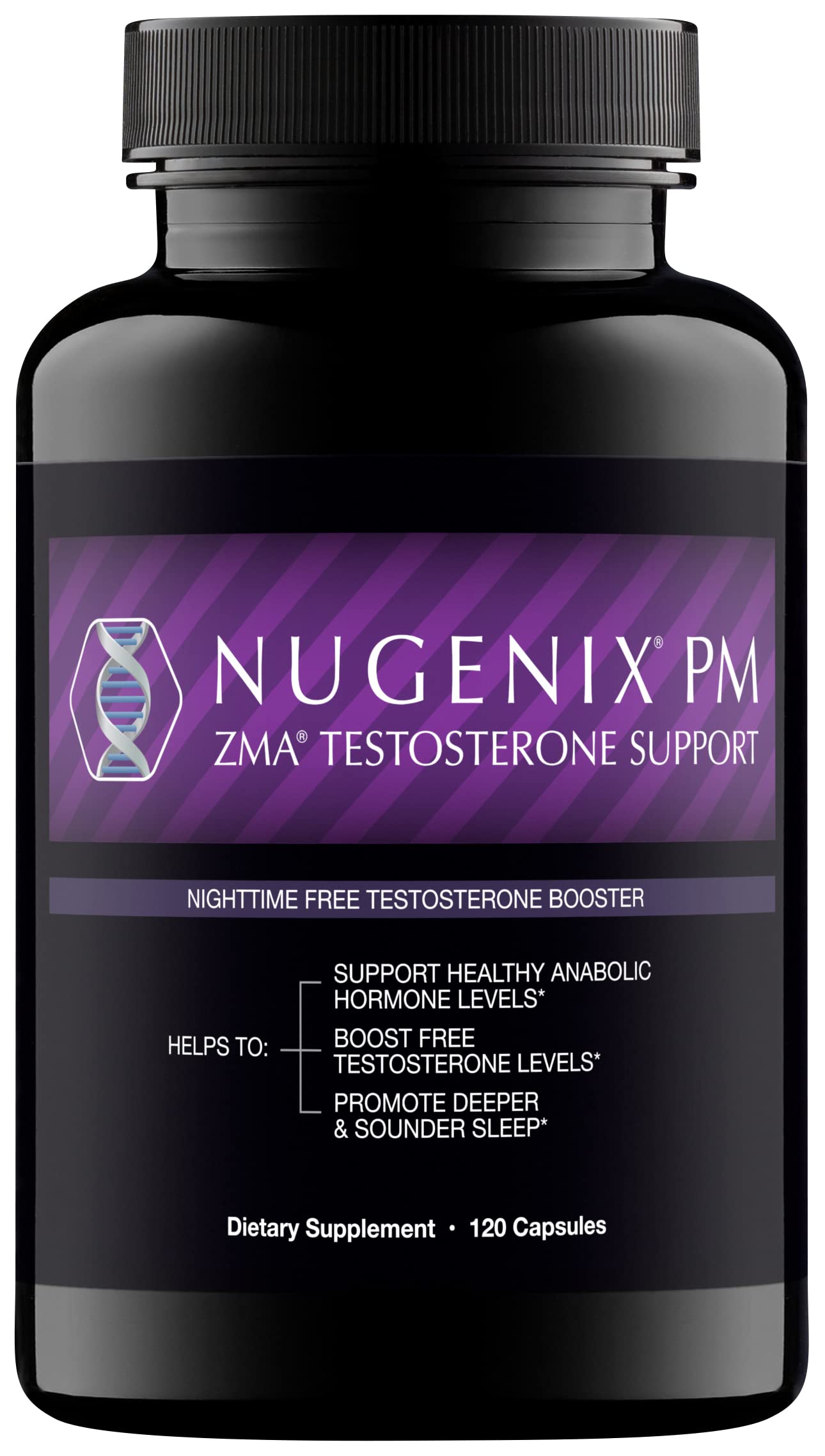 Nugenix PM ZMA vista frontal del envase mostrando presentación y beneficios