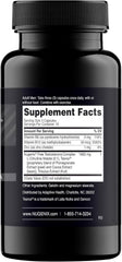 Nugenix T Booster junto a una regla para comparar tamaño del frasco y cápsulas, beneficio: fácil almacenamiento
