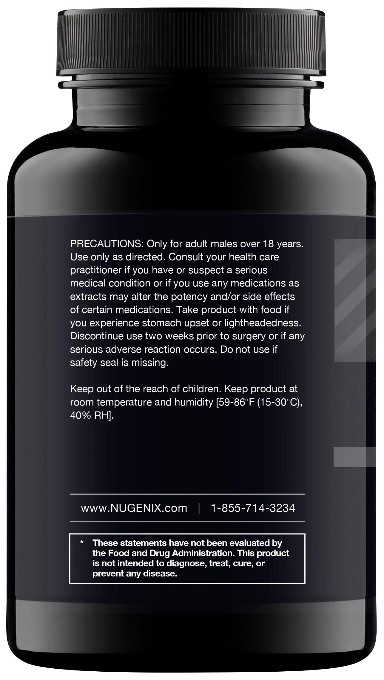 Nugenix Total-T frasco abierto con cápsulas para visualización del contenido