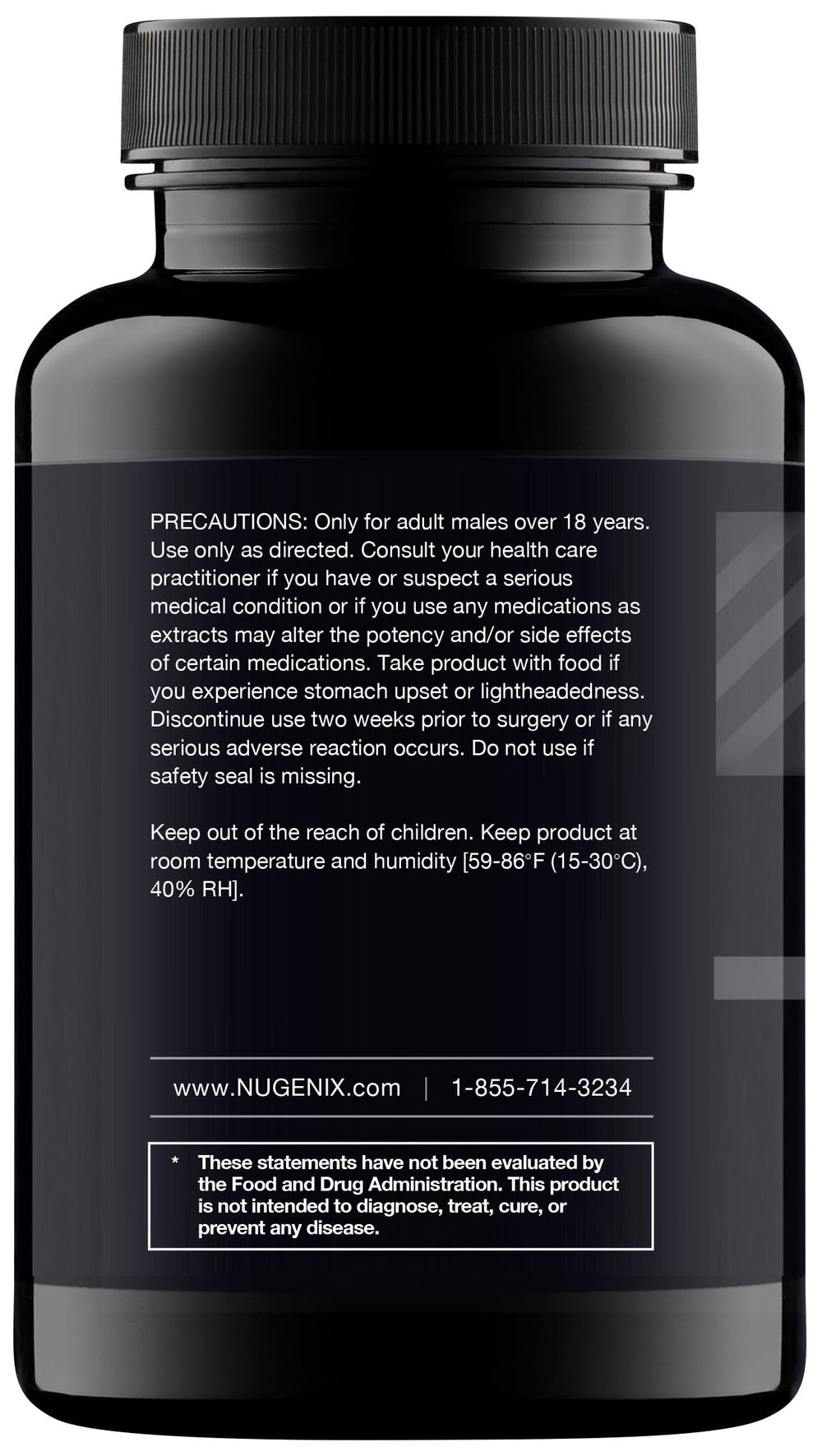 Nugenix Total-T frasco abierto con cápsulas para visualización del contenido